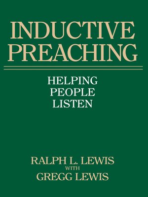 cover image of Inductive Preaching
